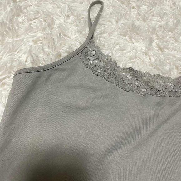 ✨Grey Chemise✨ soft and stretchy lace camisole - Picture 2 of 4